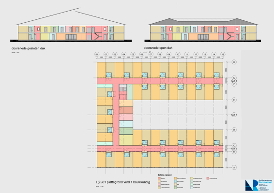 plattegrond 1e en doorsneden